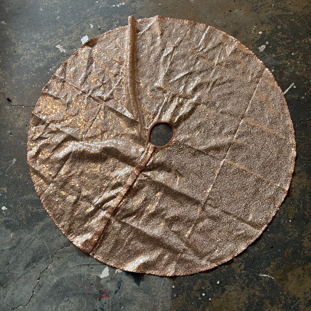 Rose Gold Sequin Tree Skirt